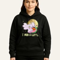 Funny Halloween Axolotl Ghost I Boo A Lotl Hoodie
