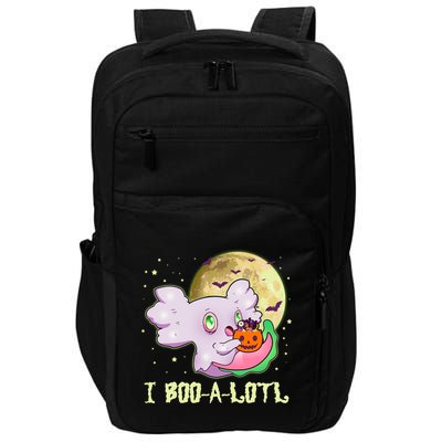 Funny Halloween Axolotl Ghost I Boo A Lotl Impact Tech Backpack