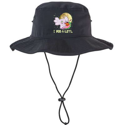 Funny Halloween Axolotl Ghost I Boo A Lotl Bucket Hat