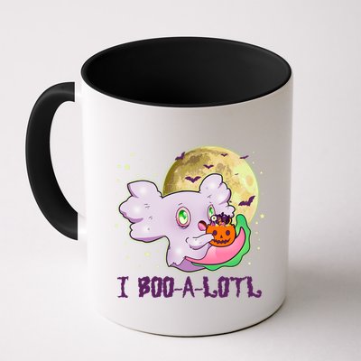 Funny Halloween Axolotl Ghost I Boo A Lotl Coffee Mug