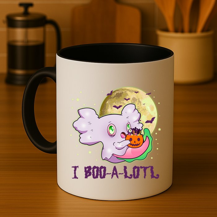 Funny Halloween Axolotl Ghost I Boo A Lotl Mug