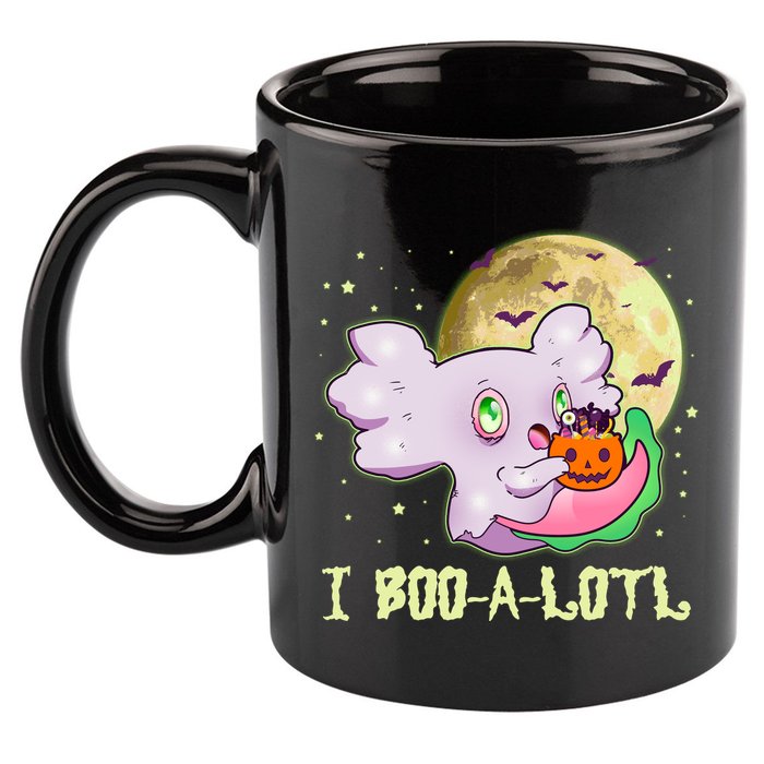 Funny Halloween Axolotl Ghost I Boo A Lotl 11oz C Handle Ceramic Mug
