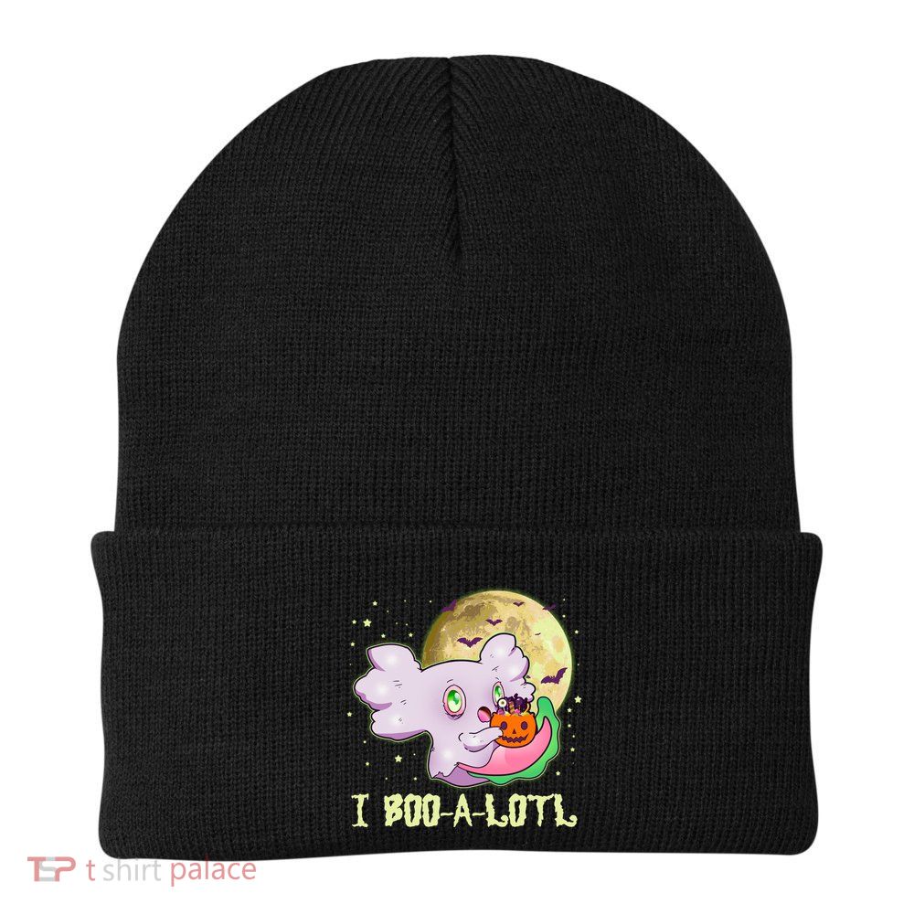 Funny Halloween Axolotl Ghost I Boo A Lotl Beanie
