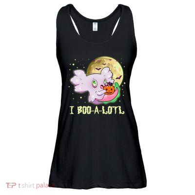 Funny Halloween Axolotl Ghost I Boo A Lotl Ladies Essential Flowy Tank