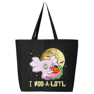Funny Halloween Axolotl Ghost I Boo A Lotl 25L Jumbo Tote