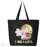 Funny Halloween Axolotl Ghost I Boo A Lotl 25L Jumbo Tote