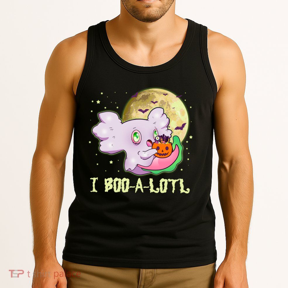Funny Halloween Axolotl Ghost I Boo A Lotl Tank Top
