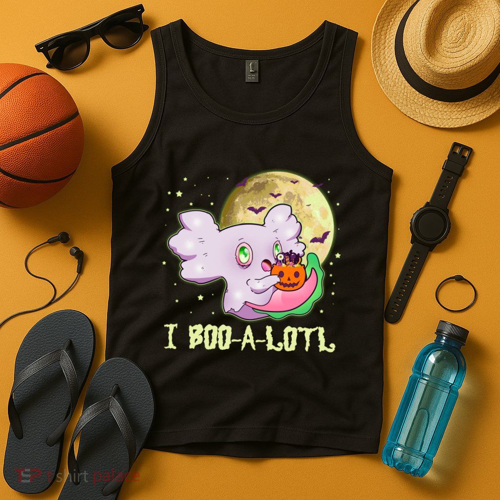 Funny Halloween Axolotl Ghost I Boo A Lotl Tank Top