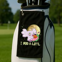 Funny Halloween Axolotl Ghost I Boo A Lotl Golf Towel