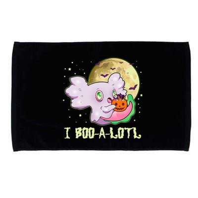 Funny Halloween Axolotl Ghost I Boo A Lotl Microfiber Hand Towel