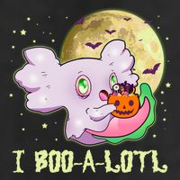 Funny Halloween Axolotl Ghost I Boo A Lotl Microfiber Hand Towel