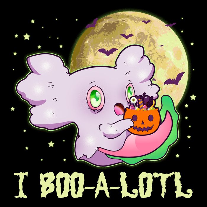 Funny Halloween Axolotl Ghost I Boo A Lotl Wool Snapback Cap