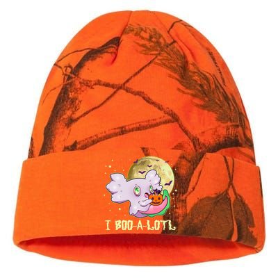 Funny Halloween Axolotl Ghost I Boo A Lotl Kati Licensed 12" Camo Beanie