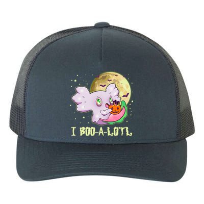 Funny Halloween Axolotl Ghost I Boo A Lotl Yupoong Adult 5-Panel Trucker Hat