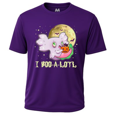 Funny Halloween Axolotl Ghost I Boo A Lotl Performance Shirt