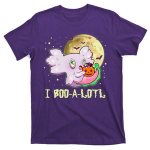 Funny Halloween Axolotl Ghost I Boo A Lotl T-Shirt