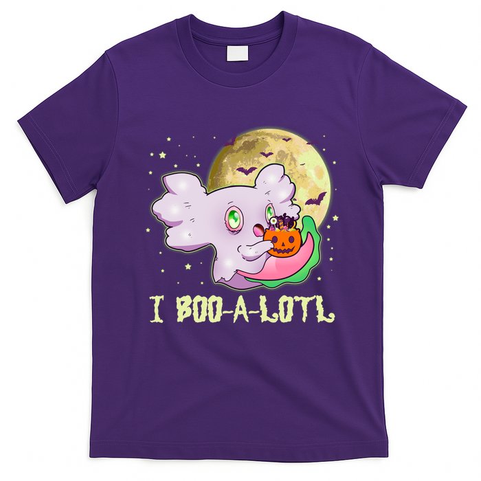 Funny Halloween Axolotl Ghost I Boo A Lotl T-Shirt