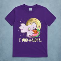 Funny Halloween Axolotl Ghost I Boo A Lotl T-Shirt