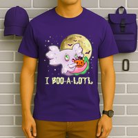 Funny Halloween Axolotl Ghost I Boo A Lotl T-Shirt