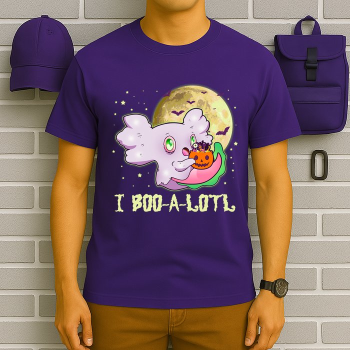 Funny Halloween Axolotl Ghost I Boo A Lotl T-Shirt