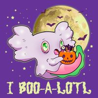 Funny Halloween Axolotl Ghost I Boo A Lotl T-Shirt