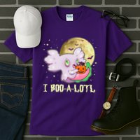 Funny Halloween Axolotl Ghost I Boo A Lotl Tall T-Shirt