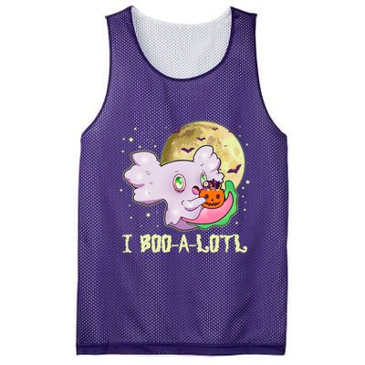 Funny Halloween Axolotl Ghost I Boo A Lotl Mesh Reversible Basketball Jersey Tank