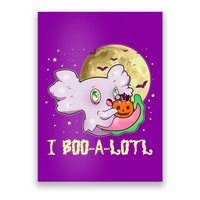 Funny Halloween Axolotl Ghost I Boo A Lotl Poster