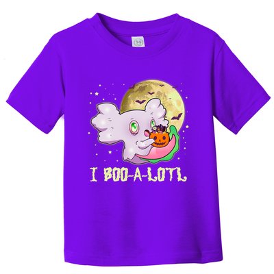 Funny Halloween Axolotl Ghost I Boo A Lotl Toddler T-Shirt