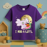 Funny Halloween Axolotl Ghost I Boo A Lotl Toddler T-Shirt