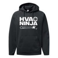 Funny Hvac Art Air Condition Lover Hvac Technician Performance Fleece Hoodie