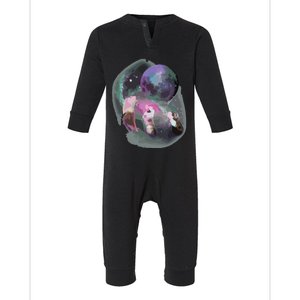 Ferrets Howling At The Moon Funny Ferret Infant Fleece One Piece