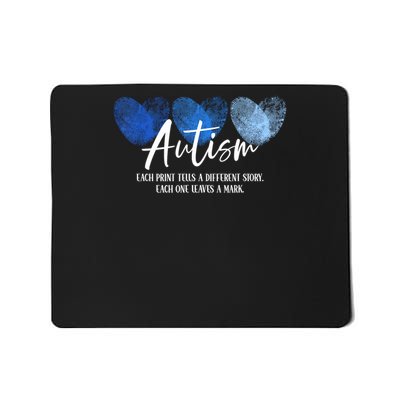 Fingerprint Heart Autism Each Print Tells A Different Story Mousepad