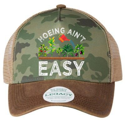 Farmer Hoeing Aint Easy Vegetable Plants Gardening Gardener Legacy Tie Dye Trucker Hat