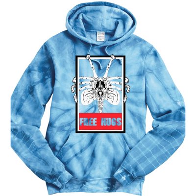 Free Hugs Alien Sci Fi Valentines Tie Dye Hoodie