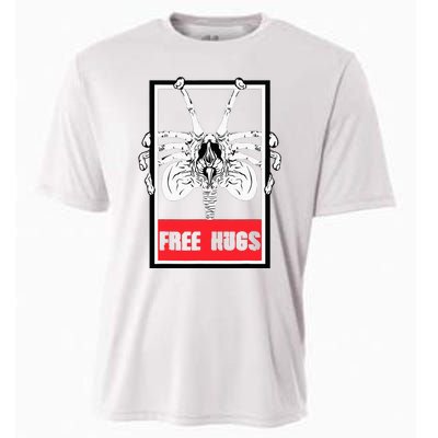 Free Hugs Alien Sci Fi Valentines Cooling Performance Crew T-Shirt