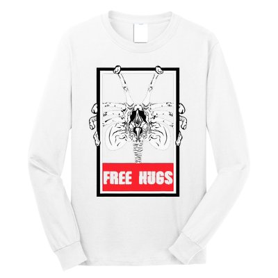 Free Hugs Alien Sci Fi Valentines Long Sleeve Shirt