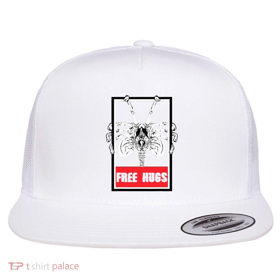 Free Hugs Alien Sci Fi Valentines Flatbill Hat