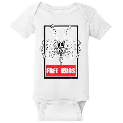 Free Hugs Alien Sci Fi Valentines Baby Bodysuit