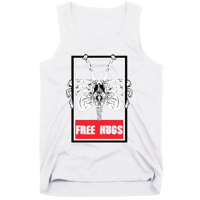 Free Hugs Alien Sci Fi Valentines Tank Top