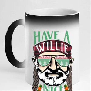 Funny Have A Willie Nice Christmas 11oz Black Color Changing Mug