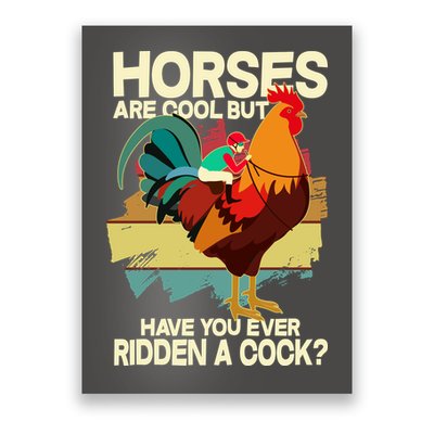 Funny Horses Are Cool But Have You Ever Ridden A Cock Poster