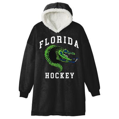 Florida Hockey Alligator Hooded Wearable Blanket