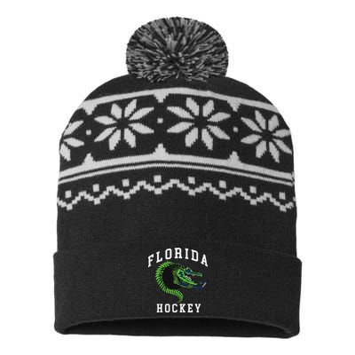 Florida Hockey Alligator USA-Made Snowflake Beanie