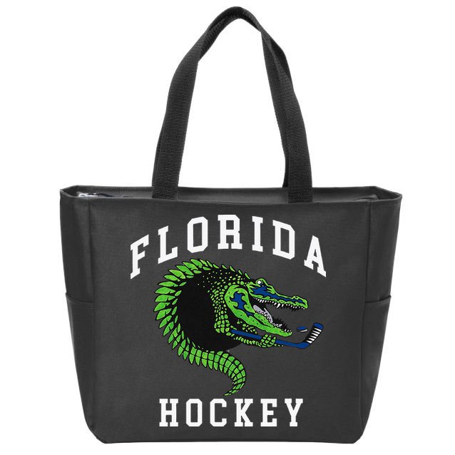 Florida Hockey Alligator Zip Tote Bag
