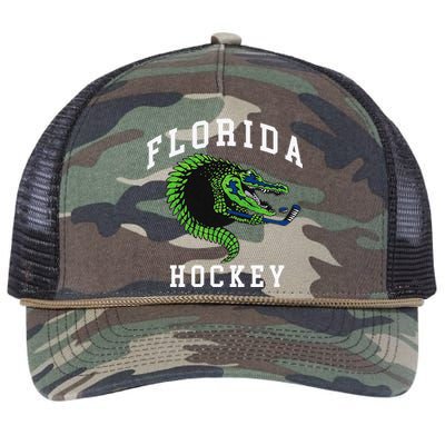 Florida Hockey Alligator Retro Rope Trucker Hat Cap