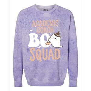 Funny Halloween Academic Coach Boo Squad Costume Teacher Meaningful Gift Colorblast Crewneck Sweatshirt