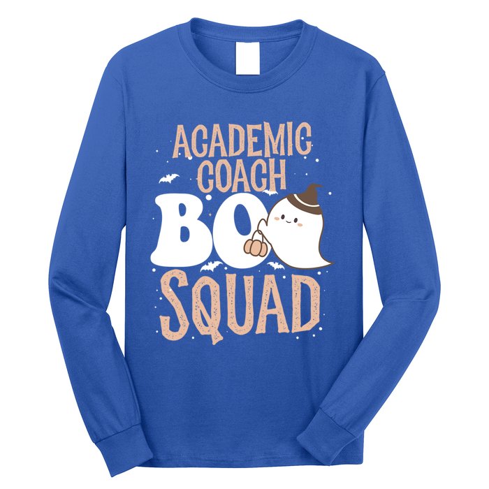 Funny Halloween Academic Coach Boo Squad Costume Teacher Meaningful Gift Long Sleeve Shirt