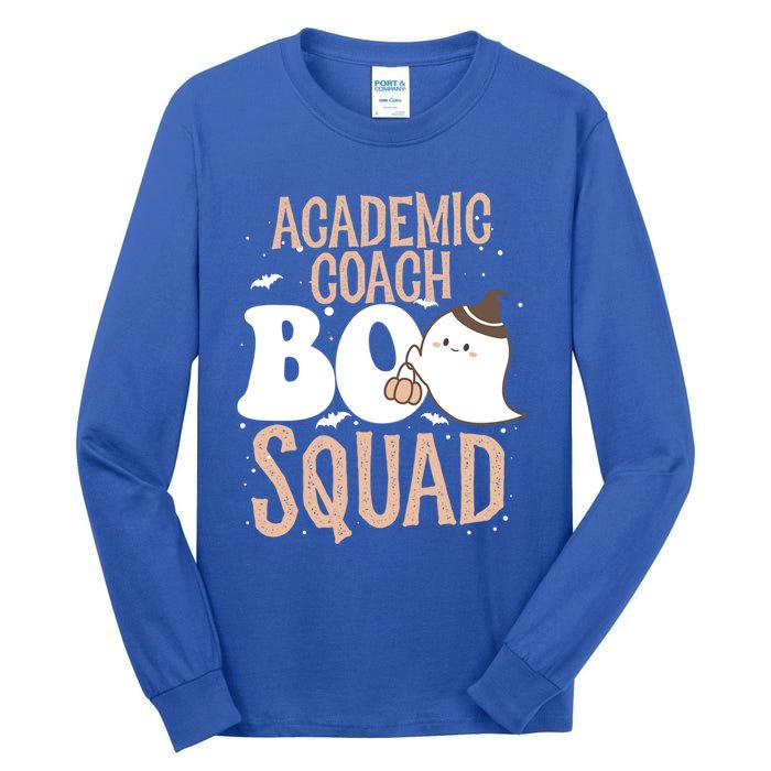 Funny Halloween Academic Coach Boo Squad Costume Teacher Meaningful Gift Tall Long Sleeve T-Shirt