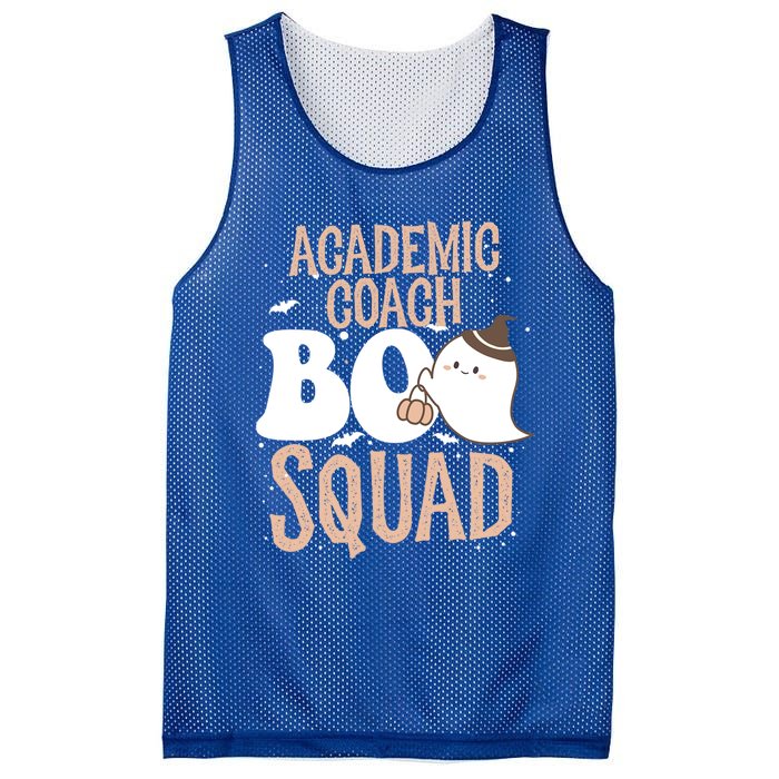 Funny Halloween Academic Coach Boo Squad Costume Teacher Meaningful Gift Mesh Reversible Basketball Jersey Tank